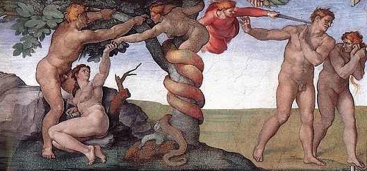 painting of Adam and Eve explled from Paradise