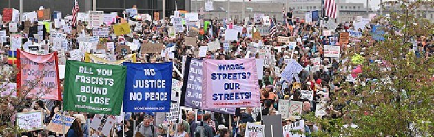 photo of a political demonstration