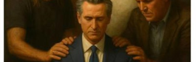 Gavin Newsome posts a satirical picture picture posing as Donald Trump