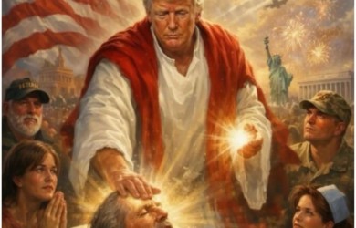 Trump's meme as Jesus Christ