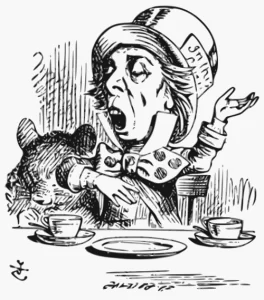 Mad Hatter illustration from Alice In Wonderland