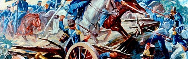 painting of advancing cavalry